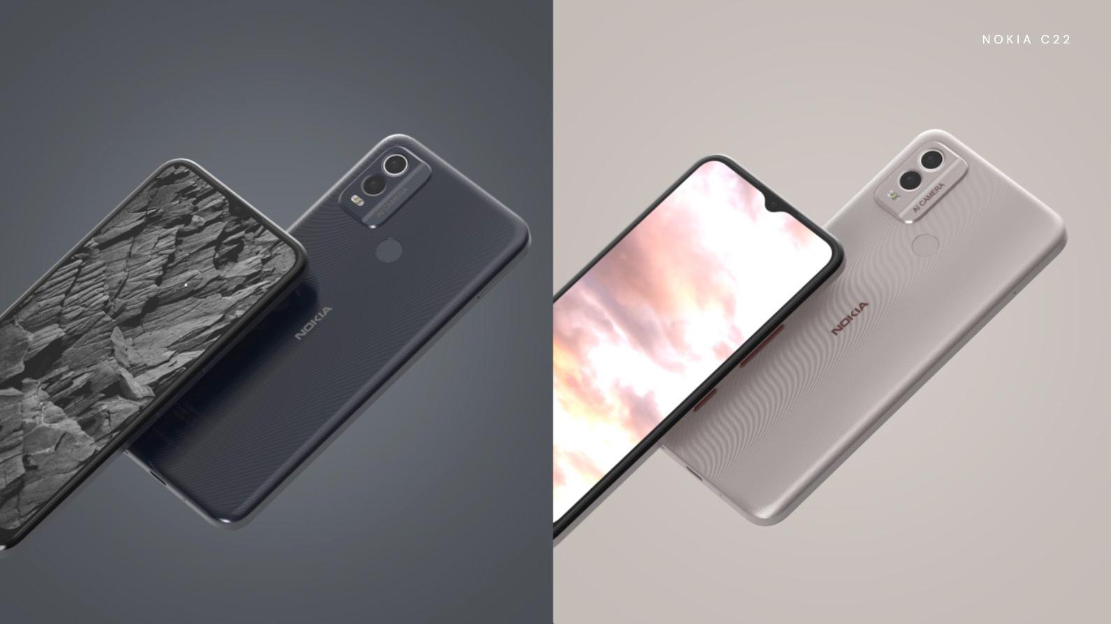 Nokia C22 e C32 estreiam com Android 13 e preço baixo no MWC 2023